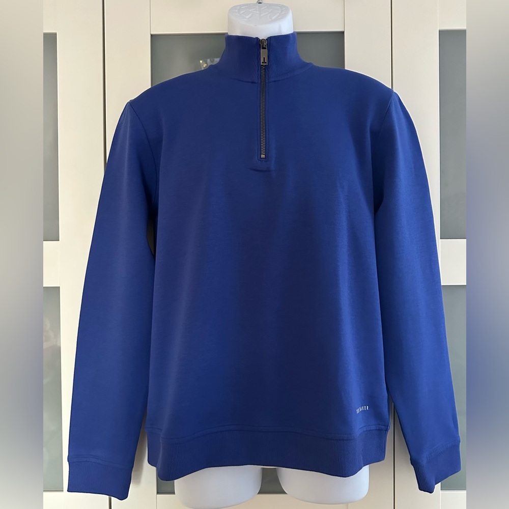 Ted Baker. Sweatshirt  with quarter zipper funnel neck. Size Ted Baker 3, US 6-8
